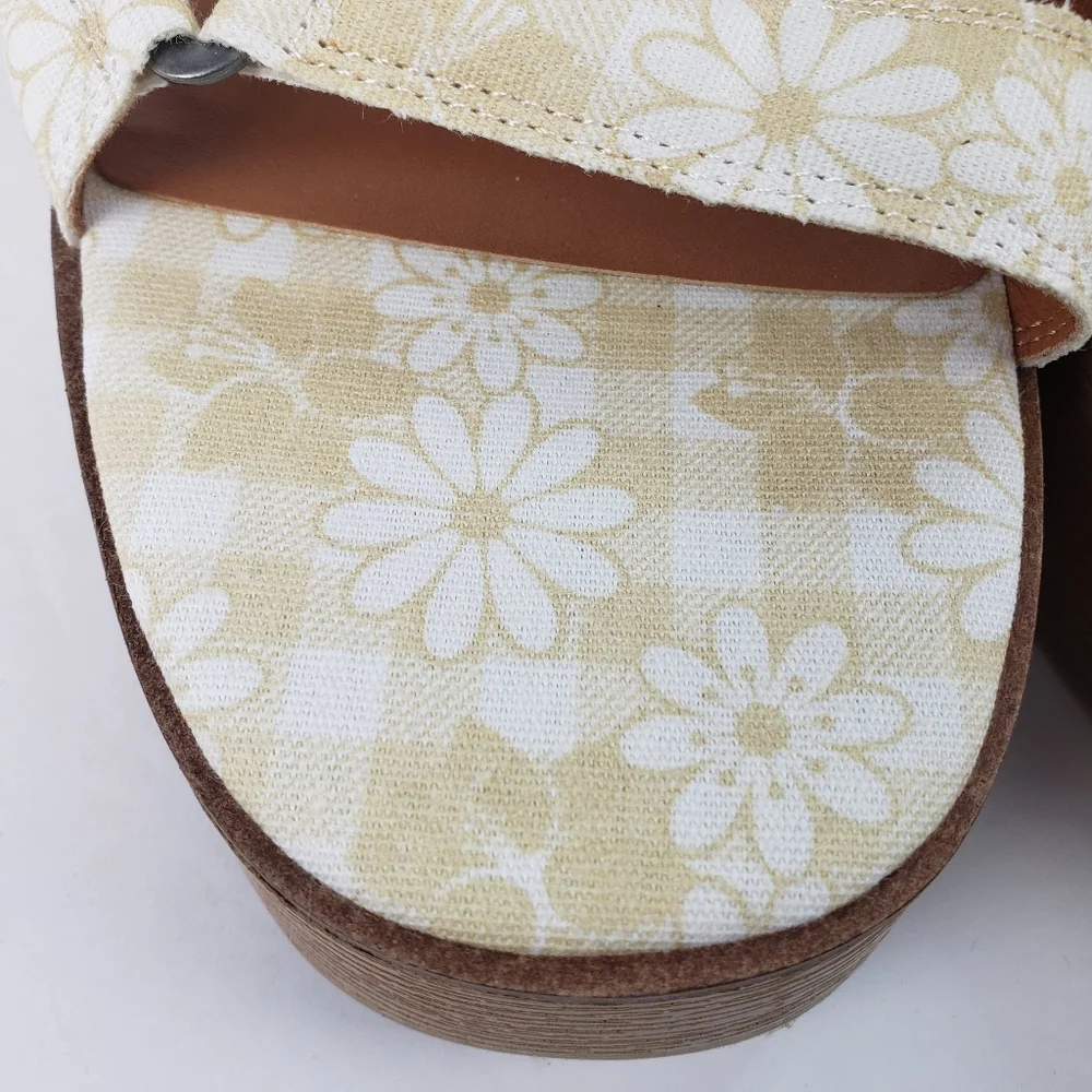 Lucky Brand Demmia Platform Wedge Sandal In Buttered Yellow Size 11